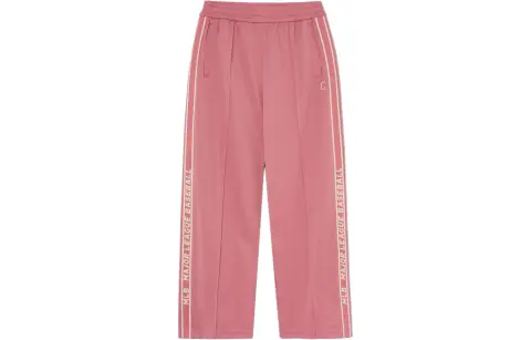 MLB Cleveland Guardians Casual Pants Unisex Pink Moderate Straight Fit Pants