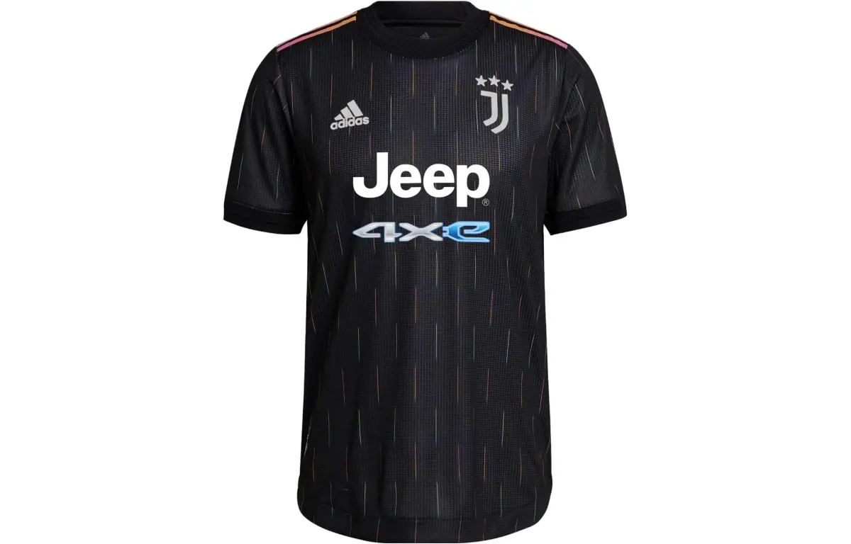 Adidas Juventus Soccer Jerseys Men's Black Moderate Straight Fit