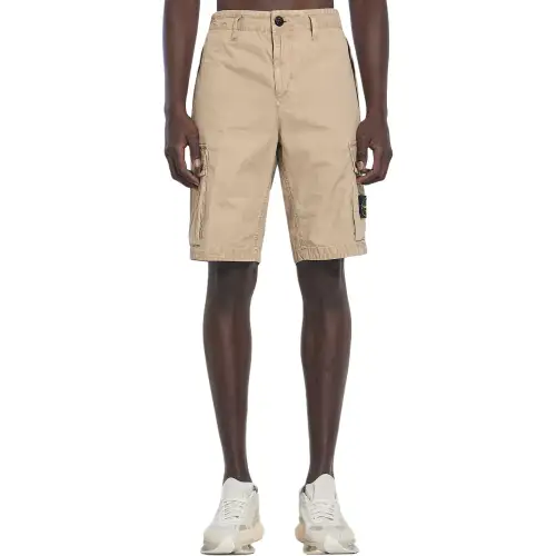 STONE ISLAND Cargo Shorts Men's Beige