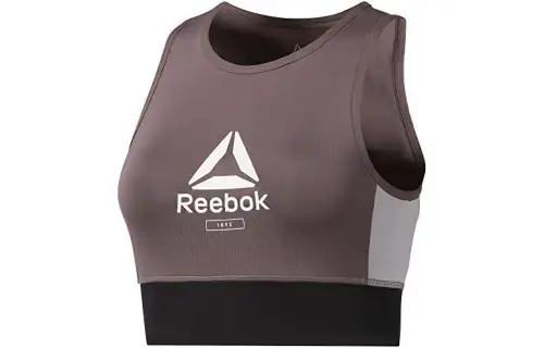 Reebok Tank Tops Women's Gray Crew Neck Moderate Straight Fit