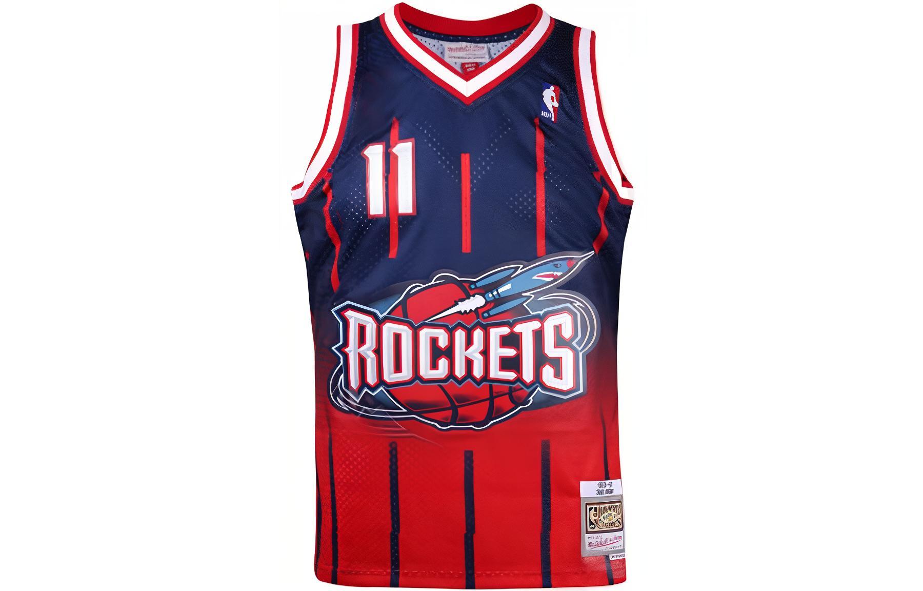 Mitchell Ness Basketball Jerseys Unisex Red Blue Moderate Straight Fit
