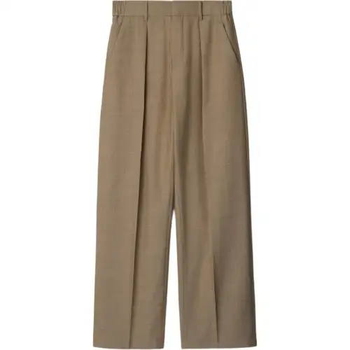 Burberry Herringbone Wool Tailored Trousers