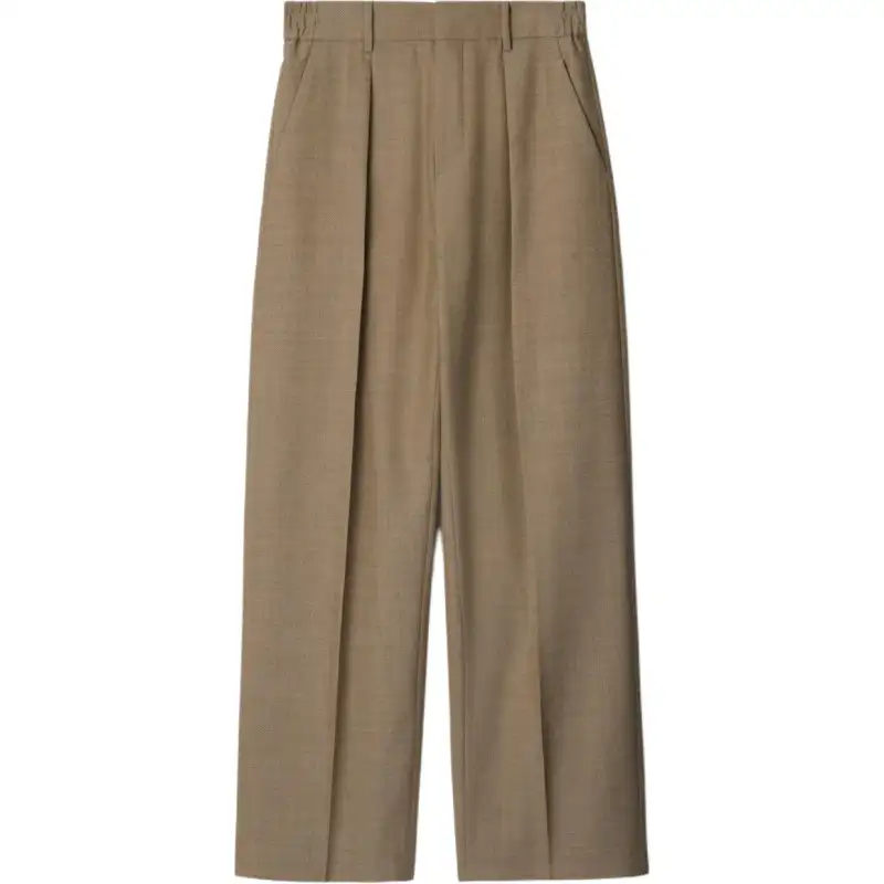 Burberry Herringbone Wool Tailored Trousers