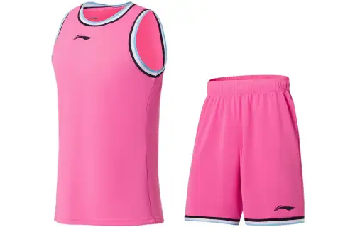 Li Ning, basketball T-shirt with a round collar, shorts, set, with your logo imprint, men's style