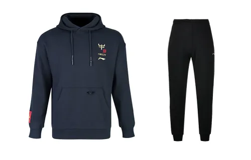 Li Ning Sweatshirt Sets Unisex Hooded Thickened