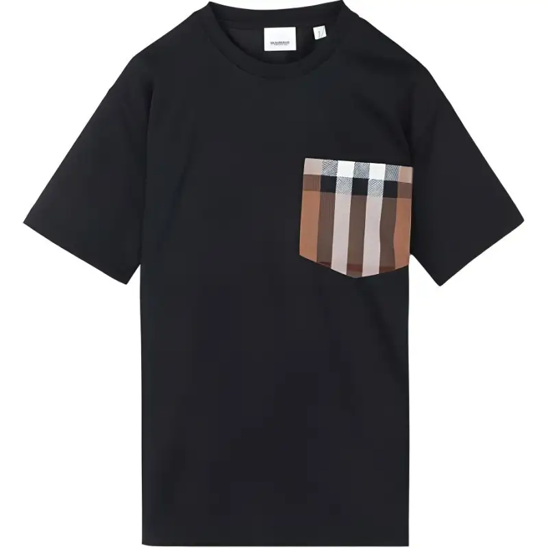 check-pocket T-shirt
