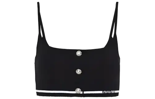 MIU MIU Tank Tops Women's Black Other