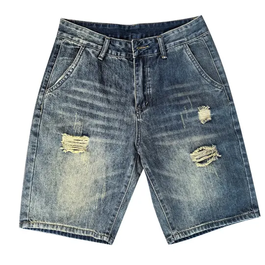 Jeep Denim Shorts Unisex Blue Thin