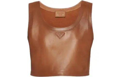 PRADA Nappa leather Crop Top