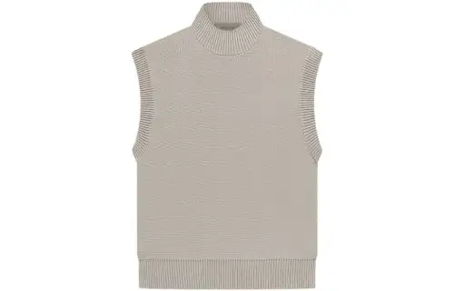 Fear Of God Essentials SS23 Tank Tops Women's Seal Gray Crew Neck Moderate Straight Fit