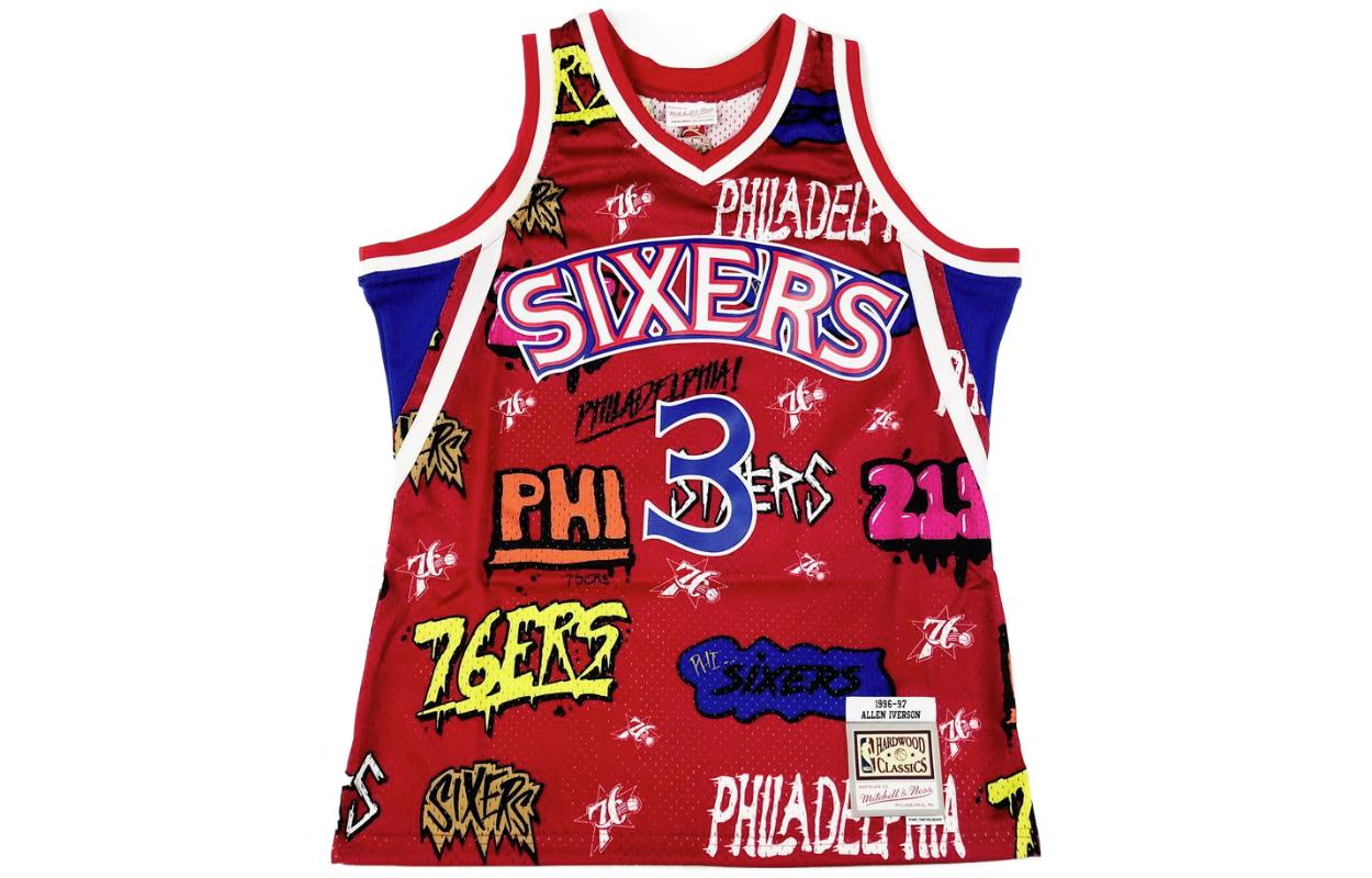 Mitchell Ness Basketball Jersey Unisex Red