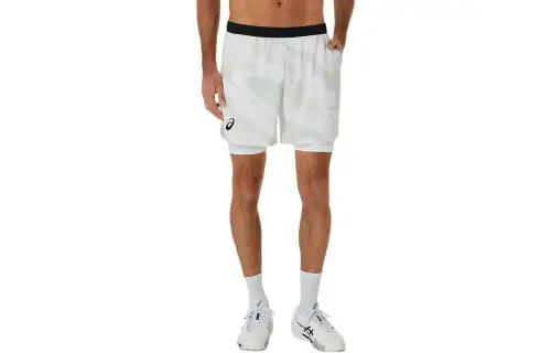 ASICS MATCH GRAPHIC Casual Shorts Men's Bright White Moderate