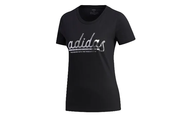 Adidas T-Shirts Women's Black Crew Neck Moderate Other