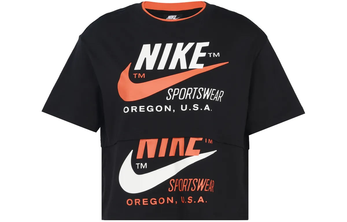 Nike T Shirt Women's Black Asia Version