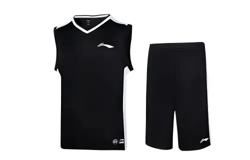 Li Ning, short sleeve T-shirt for training sleevless, shorts, basketball uniform, with your logo imprint, loose fit, men's style