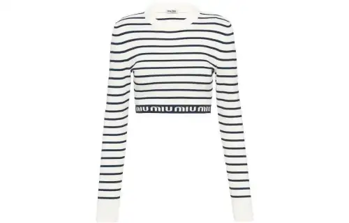 MIU MIU SS22 Crop Top Women's White