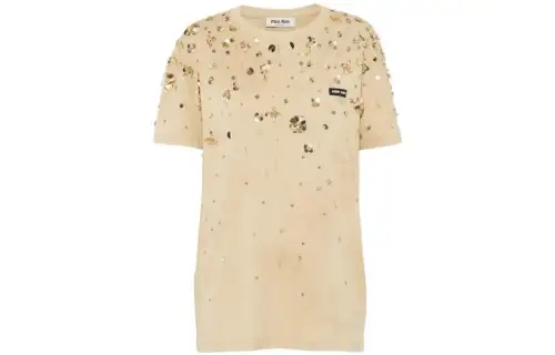 MIU MIU SS23 T Shirt Women's Khaki