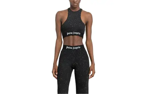 Palm Angels Soiree logo-print crop top