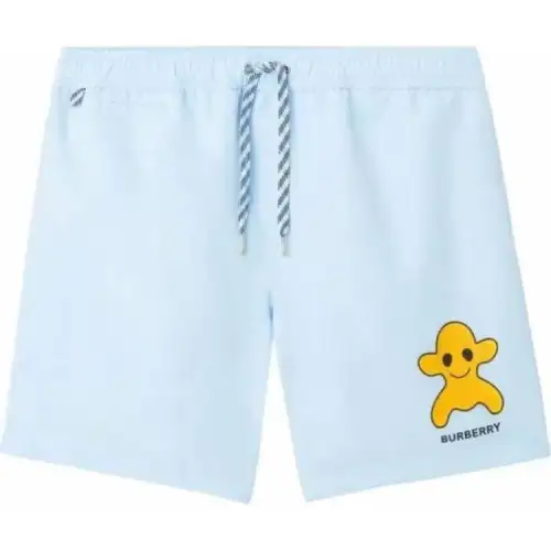 Burberry Beach Shorts Men's Light Blue