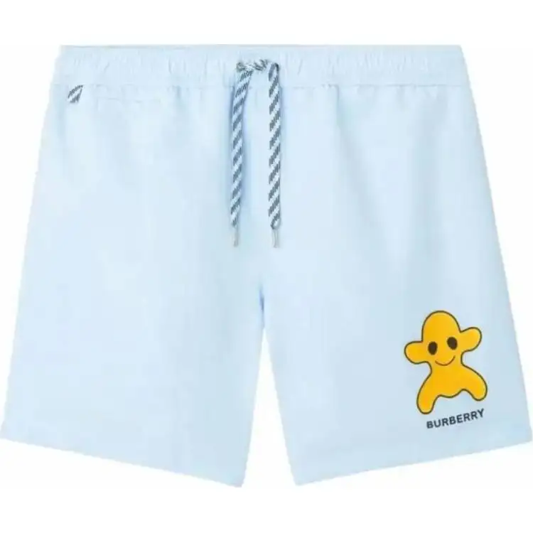Burberry Beach Shorts Men's Light Blue