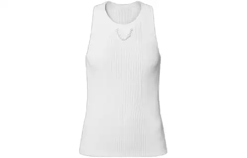 LOUIS VUITTON Ribbed Knit Tank Top Tank Top Women's White