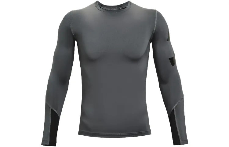Under Armour HeatGear Fitness Clothing Men's Gray Moderate