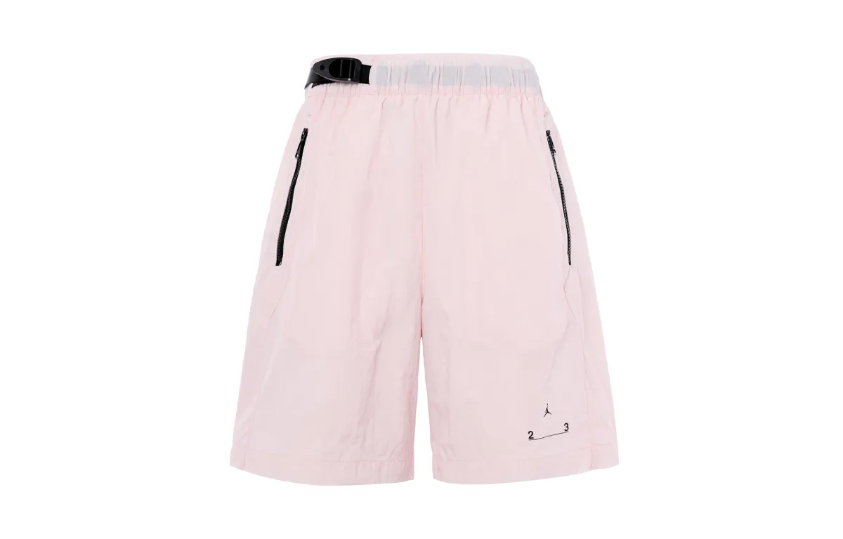 Jordan Mens Logo Print Mid-Rise Casual Shorts Pink