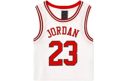 Jordan Air Jordan NBA Retro Basketball Vest Chicago Bulls Short Michael Jordan No. 23 Sling Women's White