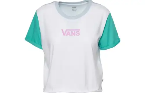 Vans T Shirts Women's White Crew Neck Moderate Straight Fit