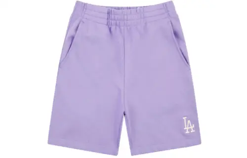 MLB Sports purple shorts for men and women, logo embroidery service