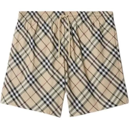 Burberry checked swim shorts