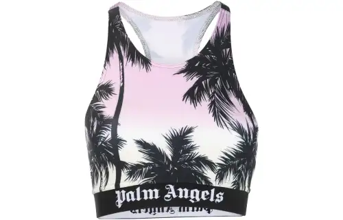 Palm Angels palm tree-print crop top