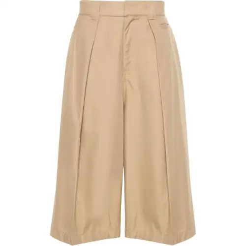 Loewe pleated pressed-crease cropped trousers