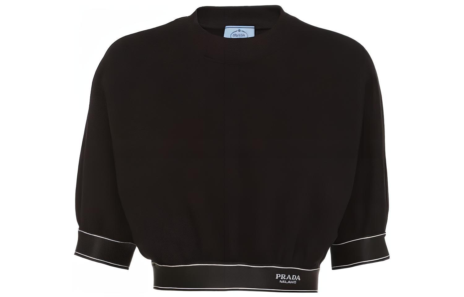 Женская футболка Prada (черный)