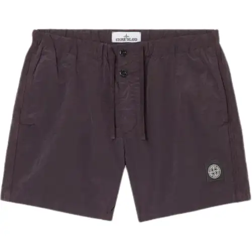 STONE ISLAND Compass Patch Mid Rise Swim Shorts
