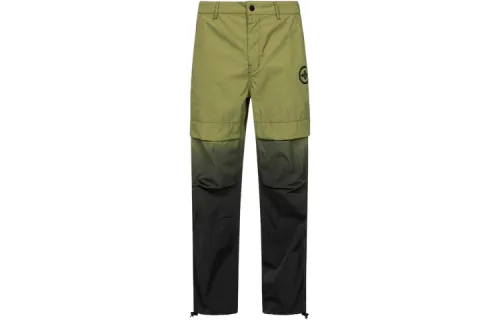 EVISU Casual Pants Men's Army Green Moderate Straight Fit Pants