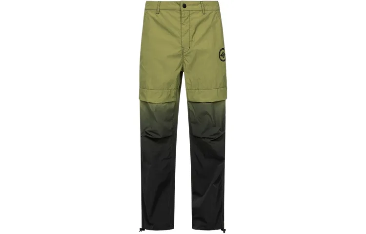 EVISU Casual Pants Men's Army Green Moderate Straight Fit Pants