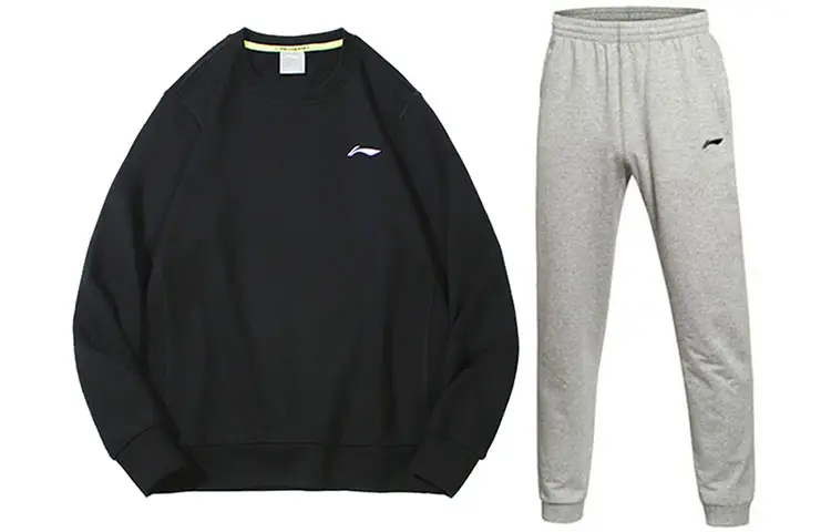 Li Ning Sweatshirt Sets Men's Crew Neck Moderate