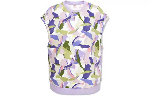 Levis Tank Tops Women's Multicolor Crew Neck Moderate Lace Up