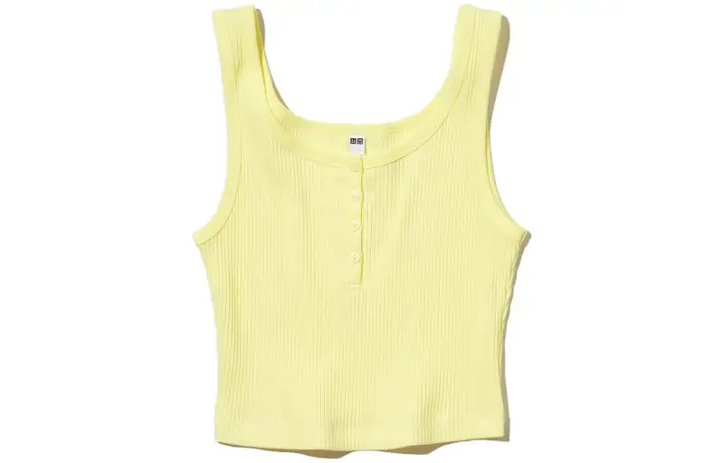 UNIQLO Tank Tops Women's Yellow Moderate