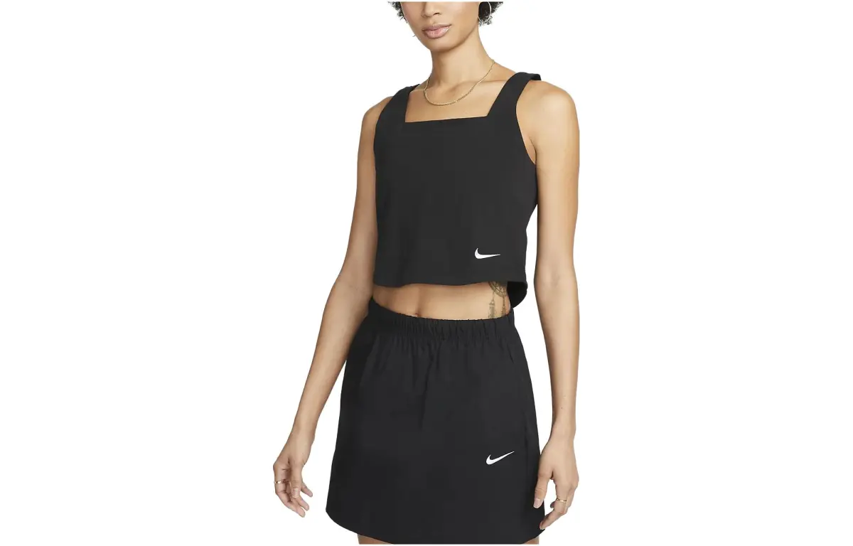 Nike Tank Tops Women's Black Moderate Straight Fit