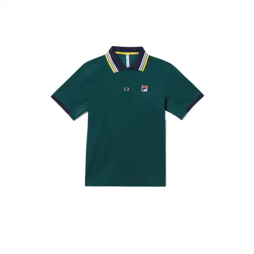 FILA Polo Shirt Men's Dark Blue Green 342