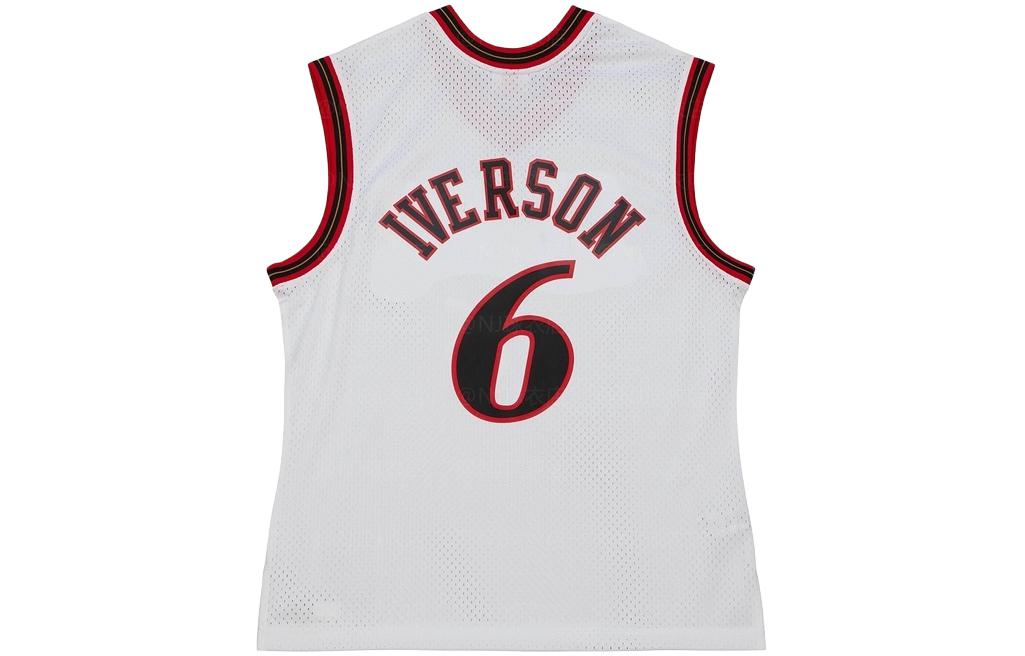 Mitchell Ness Basketball Jerseys Unisex White Moderate Other