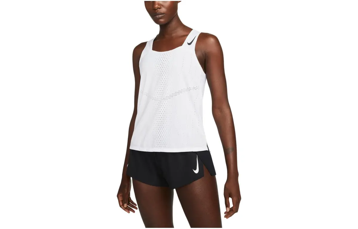 Nike Tank Tops Women's White Straight Fit