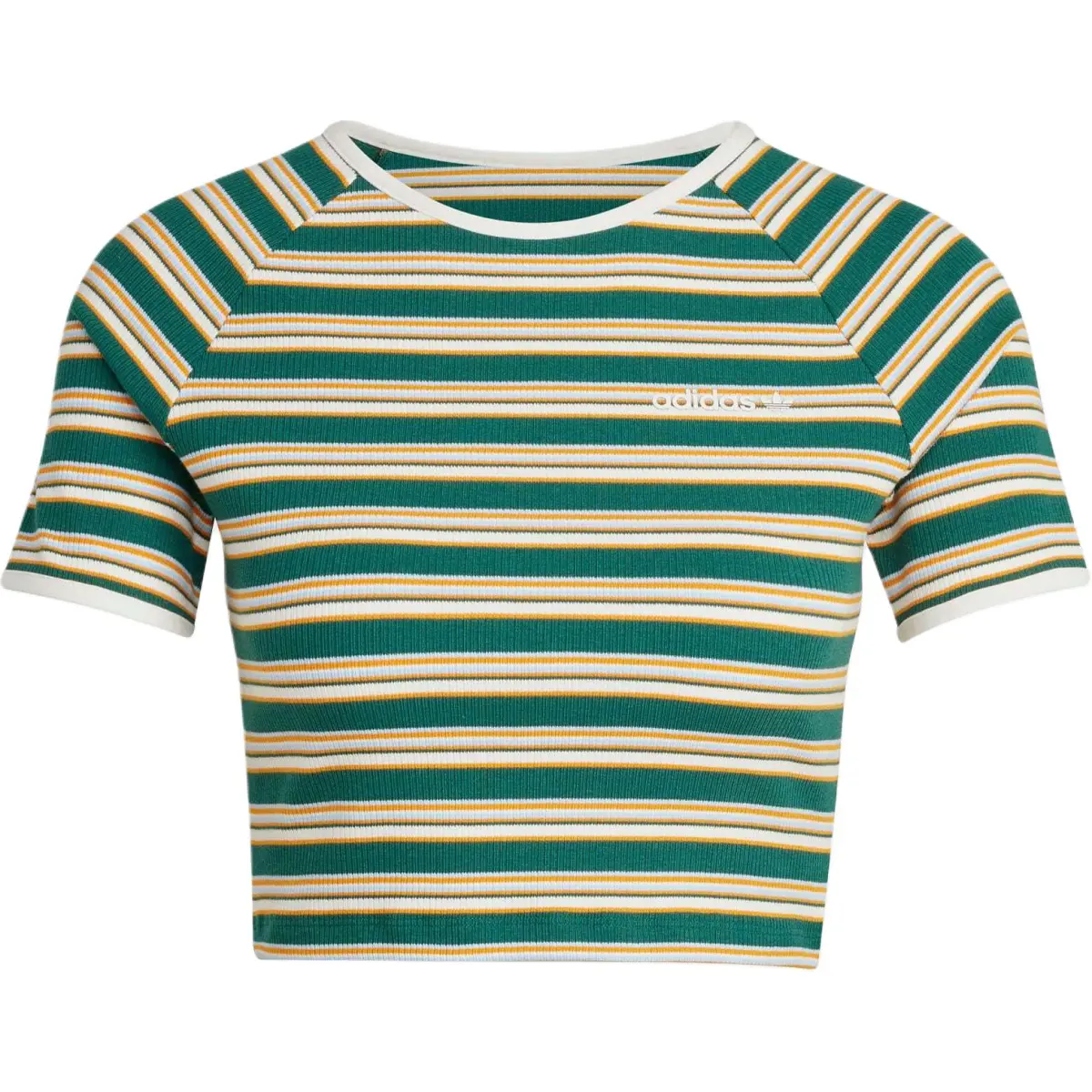 adidas originals '80S RIB STRIPE BABY TEE 'Collegiate Green'