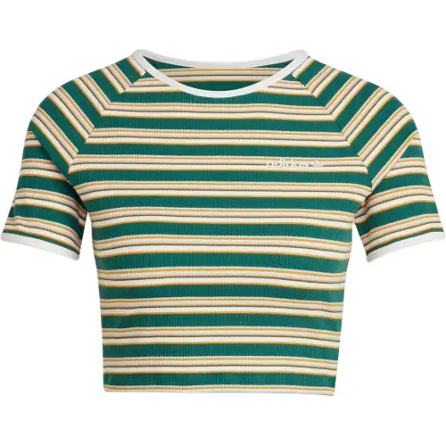 adidas originals '80S RIB STRIPE BABY TEE 'Collegiate Green'