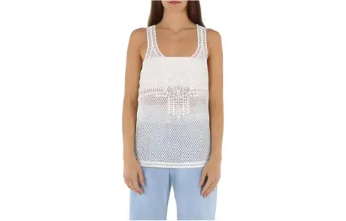 Burberry Tank Tops Women's White Crew Neck Moderate Other