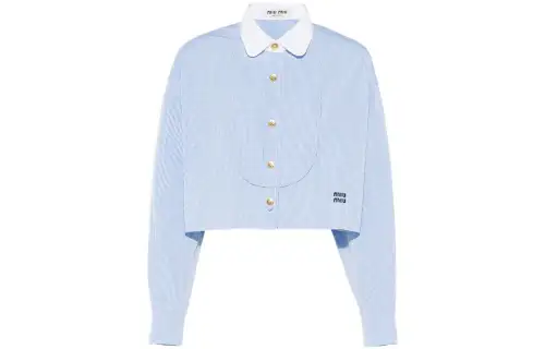MIU MIU SS22 Crop Top Women's Blue