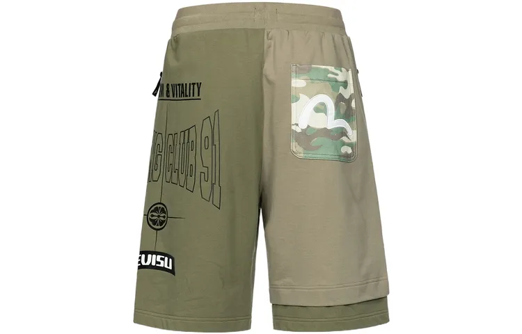 EVISU Casual Shorts Men's Army Green