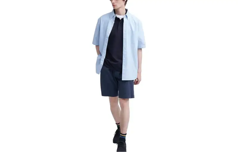 UNIQLO Casual Shorts Unisex Navy Blue Moderate